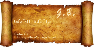 Gödl Béla névjegykártya